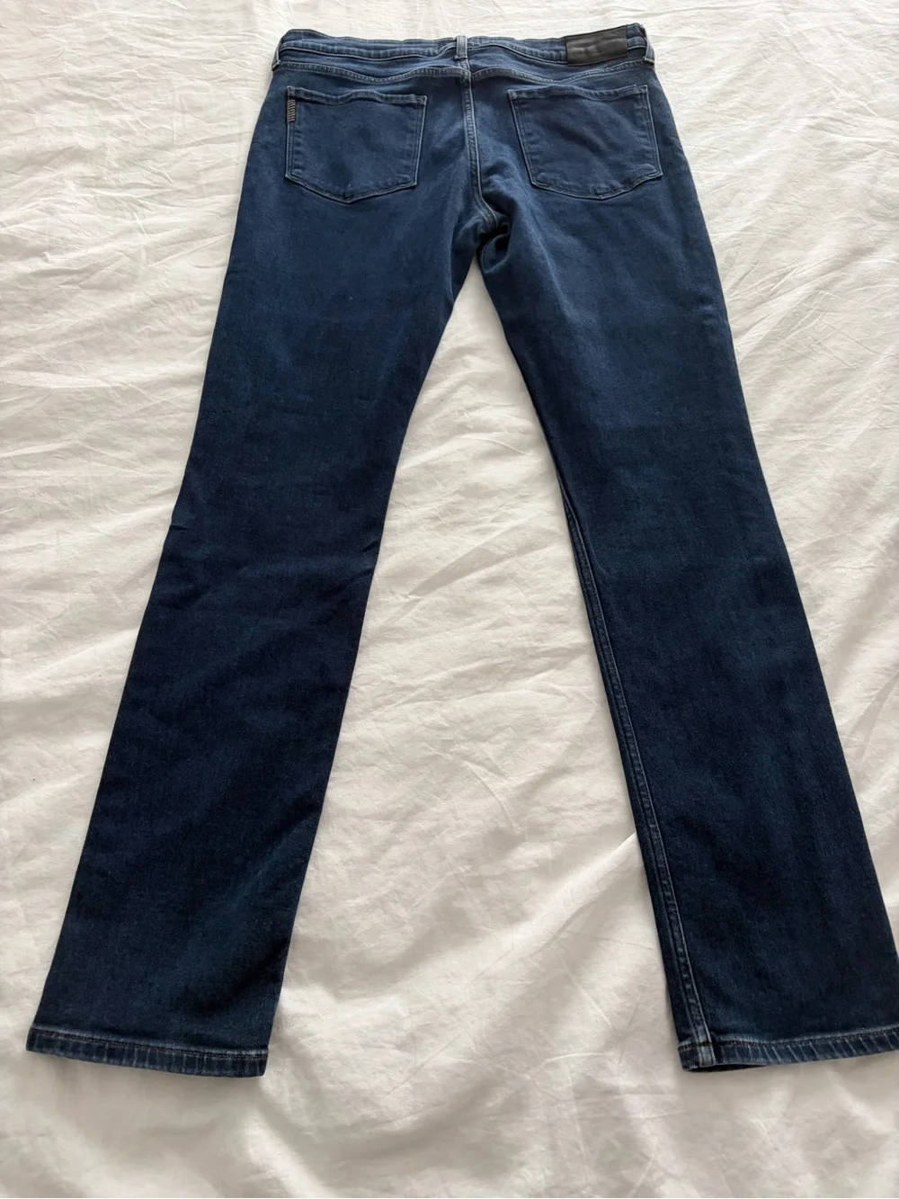 PAIGE Men's Lennox Slim Fit Straight Leg Jeans in Dark Blue Wash Waist 34